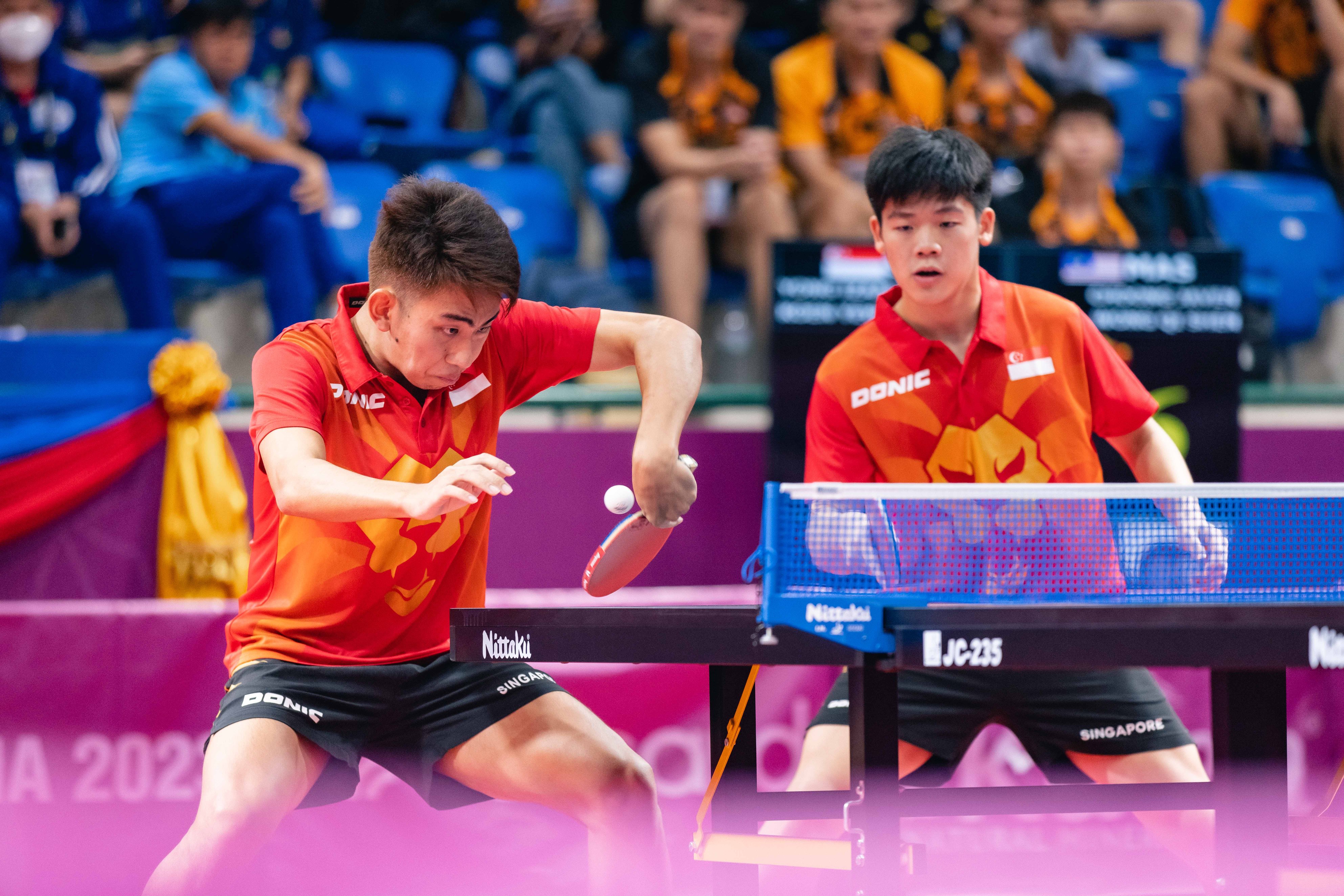 Cambodia 2023 Paddlers hold nerve for table tennis men’s doubles gold