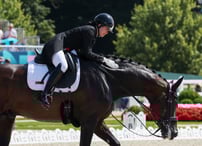 Paris 2024: Calm Caroline guides horse through difficult Olympic dressage
