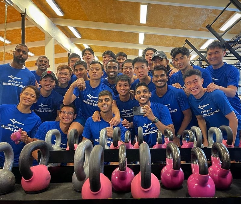 TeamSG's Men's Floorballers in Finland. Photo Credit : Singapore Floorball Association