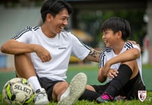 Ex-National footballer Jeremy and his son Jaevis Chiang, share more than the same surname