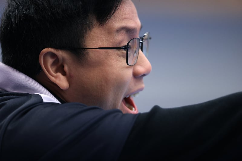 Coach JQ at IFF Women's World Floorball Championships in Sweden. Photo Credit :IFF