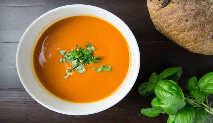 Creamy Pumpkin Tofu Soup