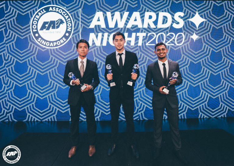 L-R: Keiji Shigetomi, Gabriel Quak and Saifullah Akbar with the night’s top awards. Photo: FAS