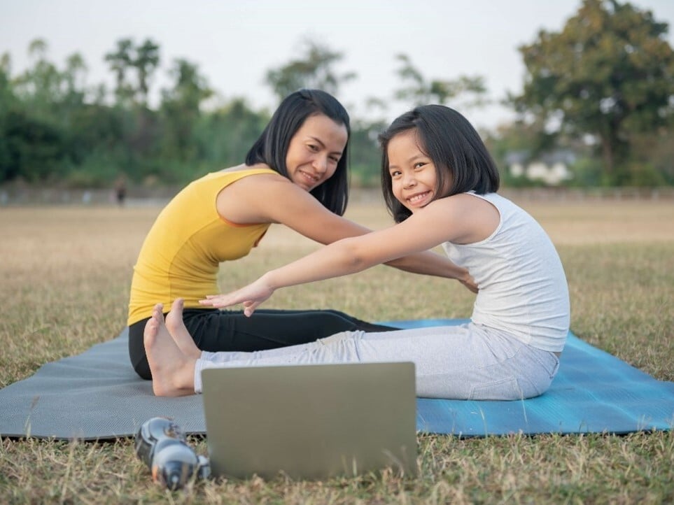 Parent child yoga