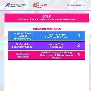 Golf C Div Boys TEAM Finals