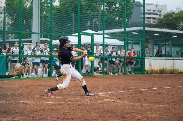 ACJC’s Jolies impressive swing propelled the ball soaring into the distance