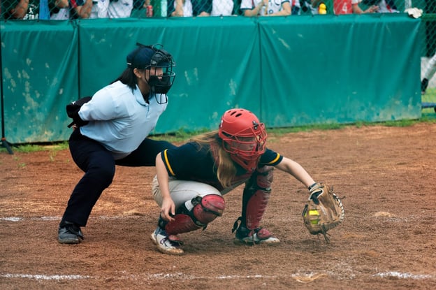 As the catcher, ACJC’s Louise snagged every incoming ball