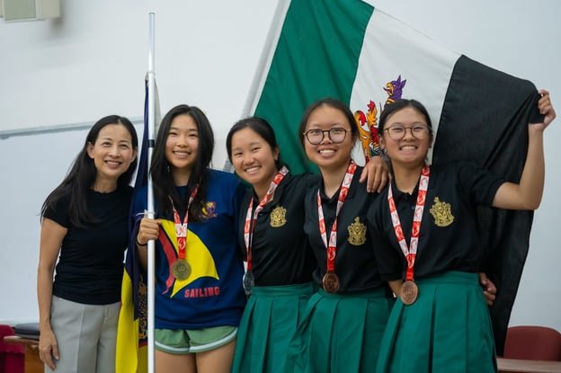 For A Division Girls, ACS (I)’s Sarah Seow sailed to 1st position