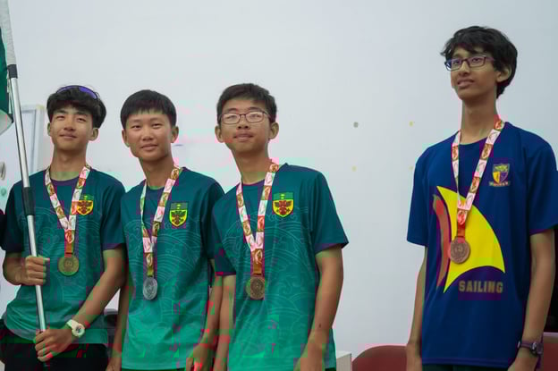 In B Divison Boys, RIs Ian Goh led the fleet to victory