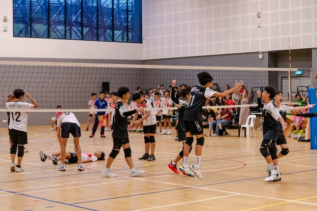 The moment CTSS clinched the second set, sealing their victory and claiming the championship title with a 2-0 match win!