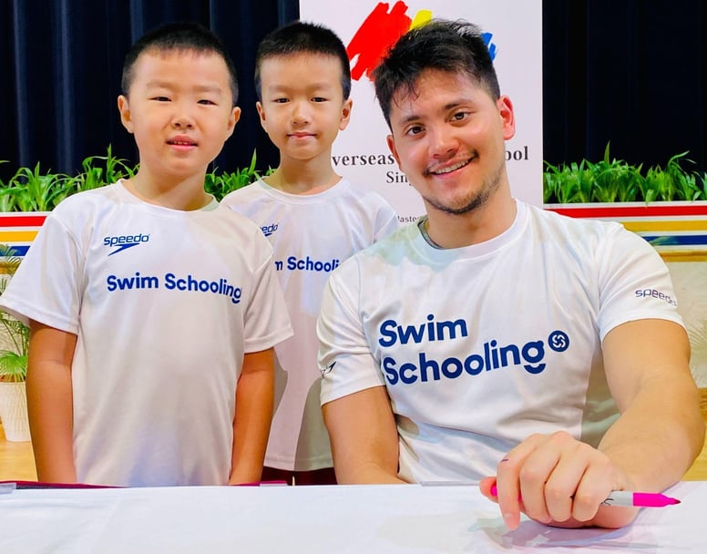 With their idol, Joseph Schooling (2019)