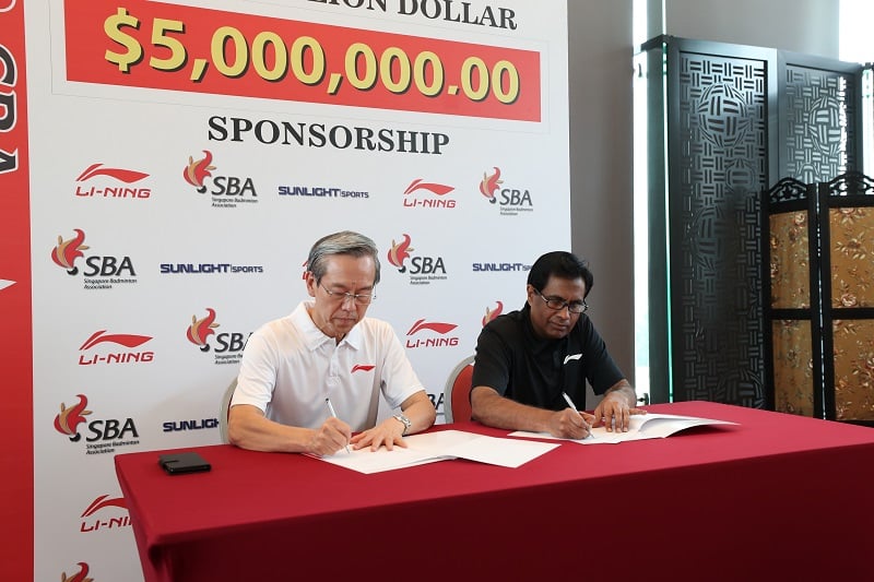 Singapore Badminton Association Li Ning Sponsorship 