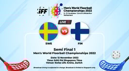 🇸🇪 Sweden vs 🇫🇮 Finland | Semi Final | Men's World Floorball Championships 2022