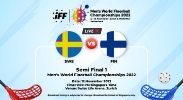 Watch on demand: 🇸🇪 Sweden vs 🇫🇮 Finland | Semi Final | Men's World Floorball Championships 2022