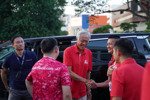 Nge Eng Hen arrival