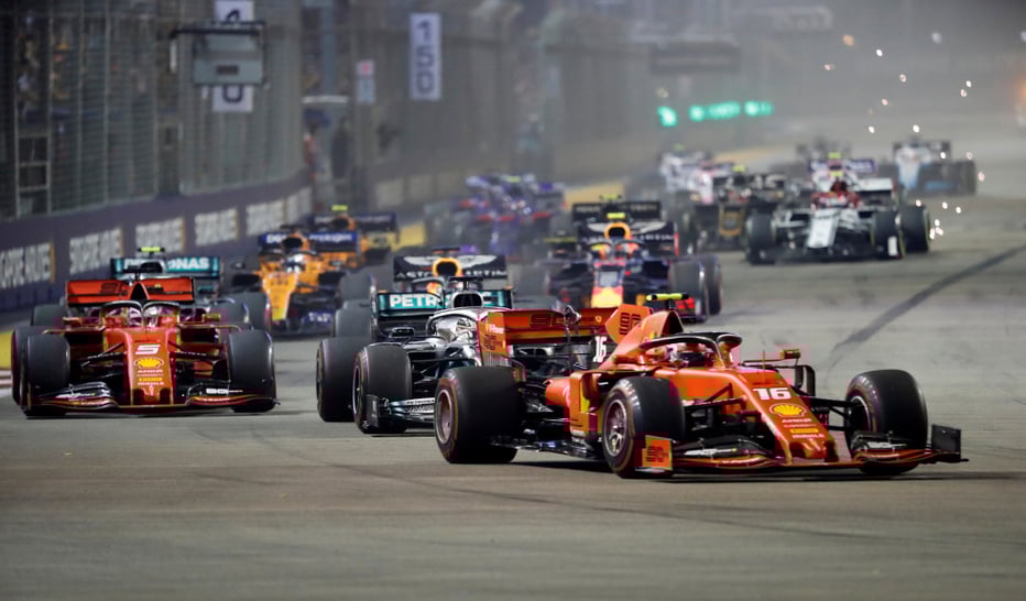 F1 Racers in action