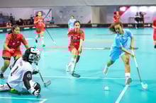 Goals galore as defending champions TeamSG, are off to good start in S'pore Floorball Series!