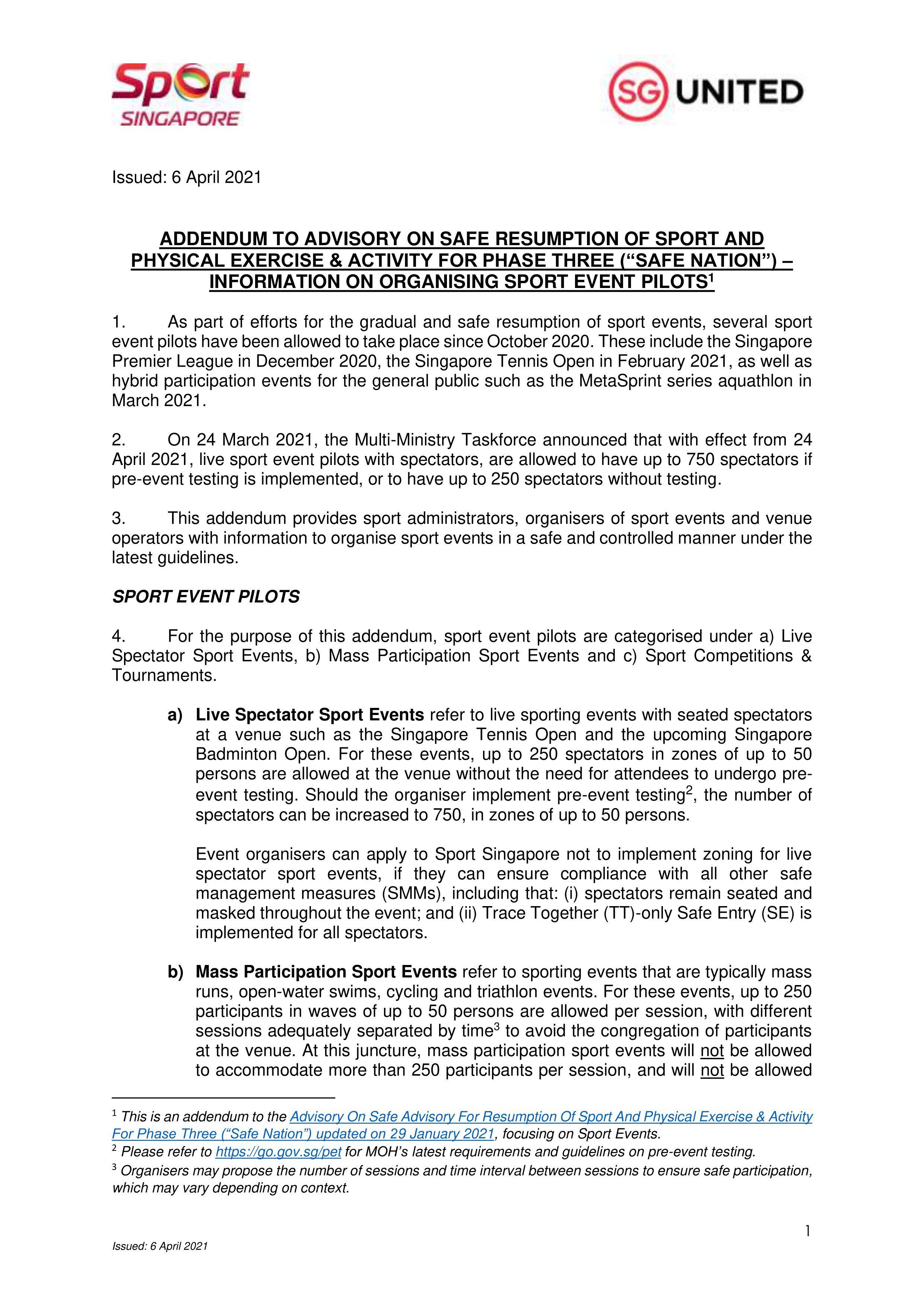 Addendum to Advisory_Info on Sport Event Pilots copy