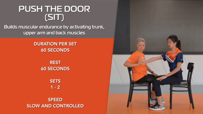 Active Health: Push The Door (Sit)