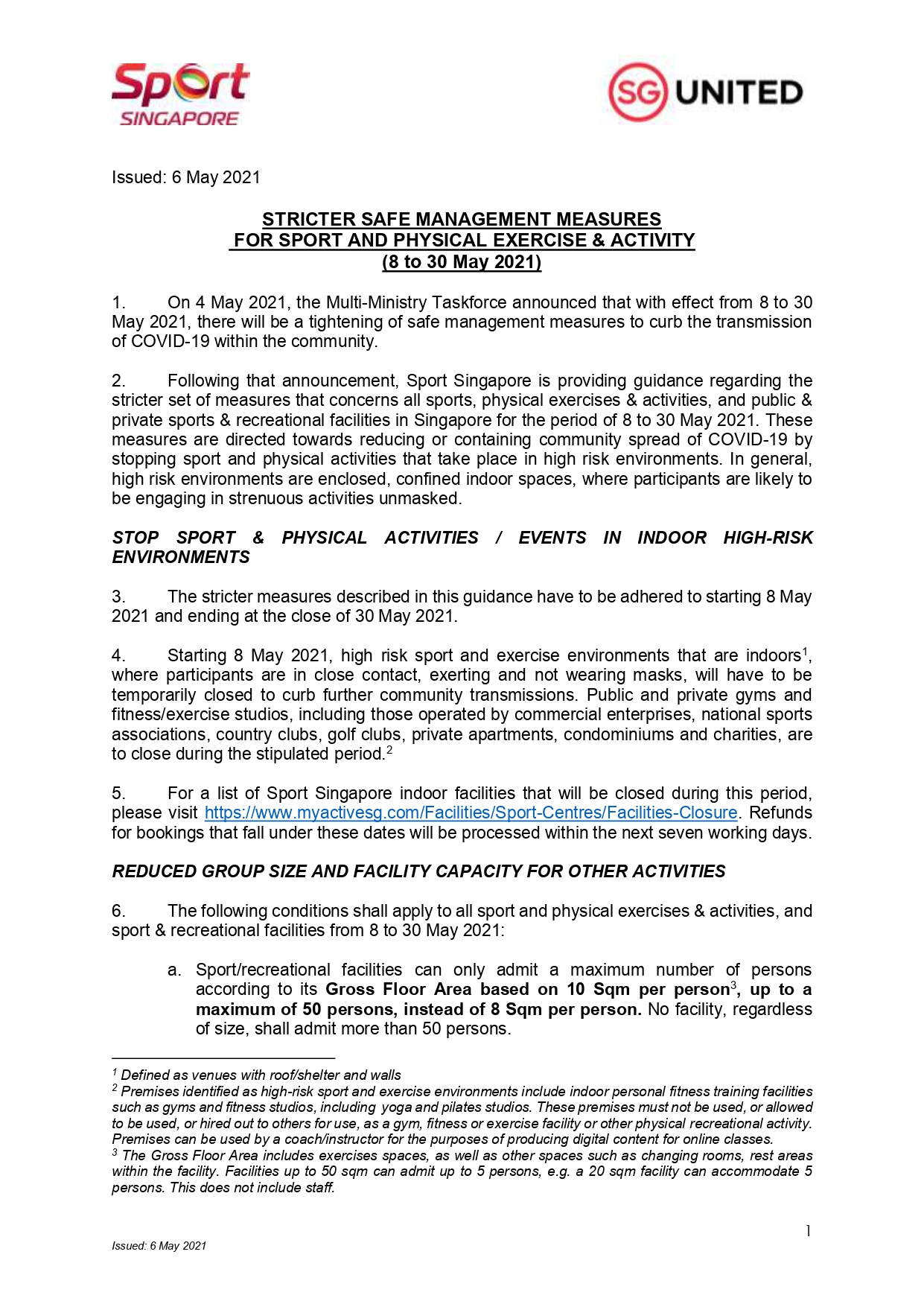 Stricter Safe Management Measures For Sport And Physical Exercise and Activity (8 to 30 May 2021) (2)_pages-to-jpg-0001