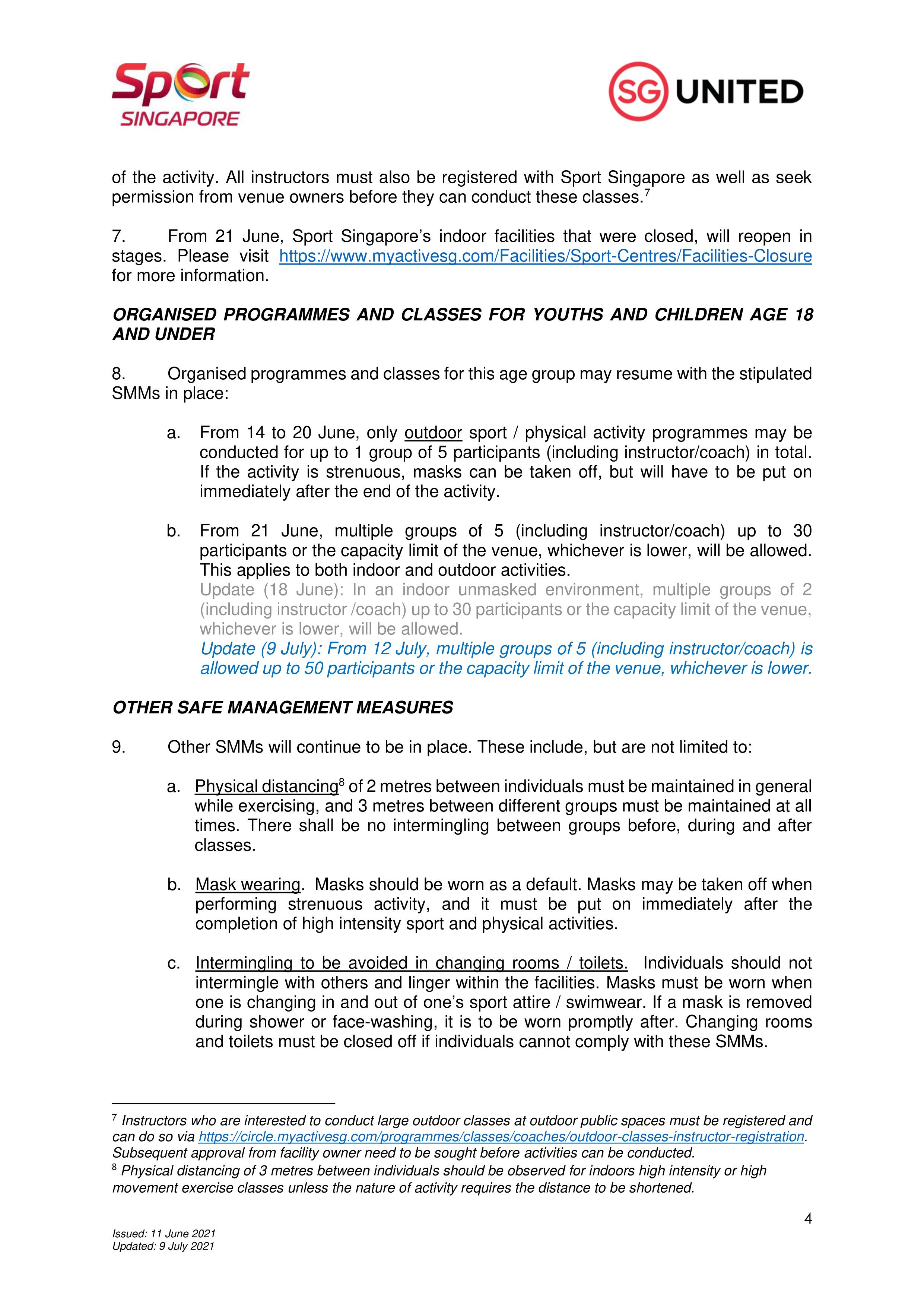 Updated 9 July 2021_Calibrated Easing of SMM for Sport_PE_PA-4