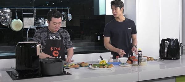 Wot'cha Cooking | Airfryer Charsiew, Maple & Mustard Crusted Salmon & Lychee Muffins