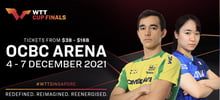 World's Best Table Tennis stars to compete in Singapore, at the inaugural WTT Cup Finals 2021!