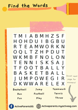 Sporty Word Search