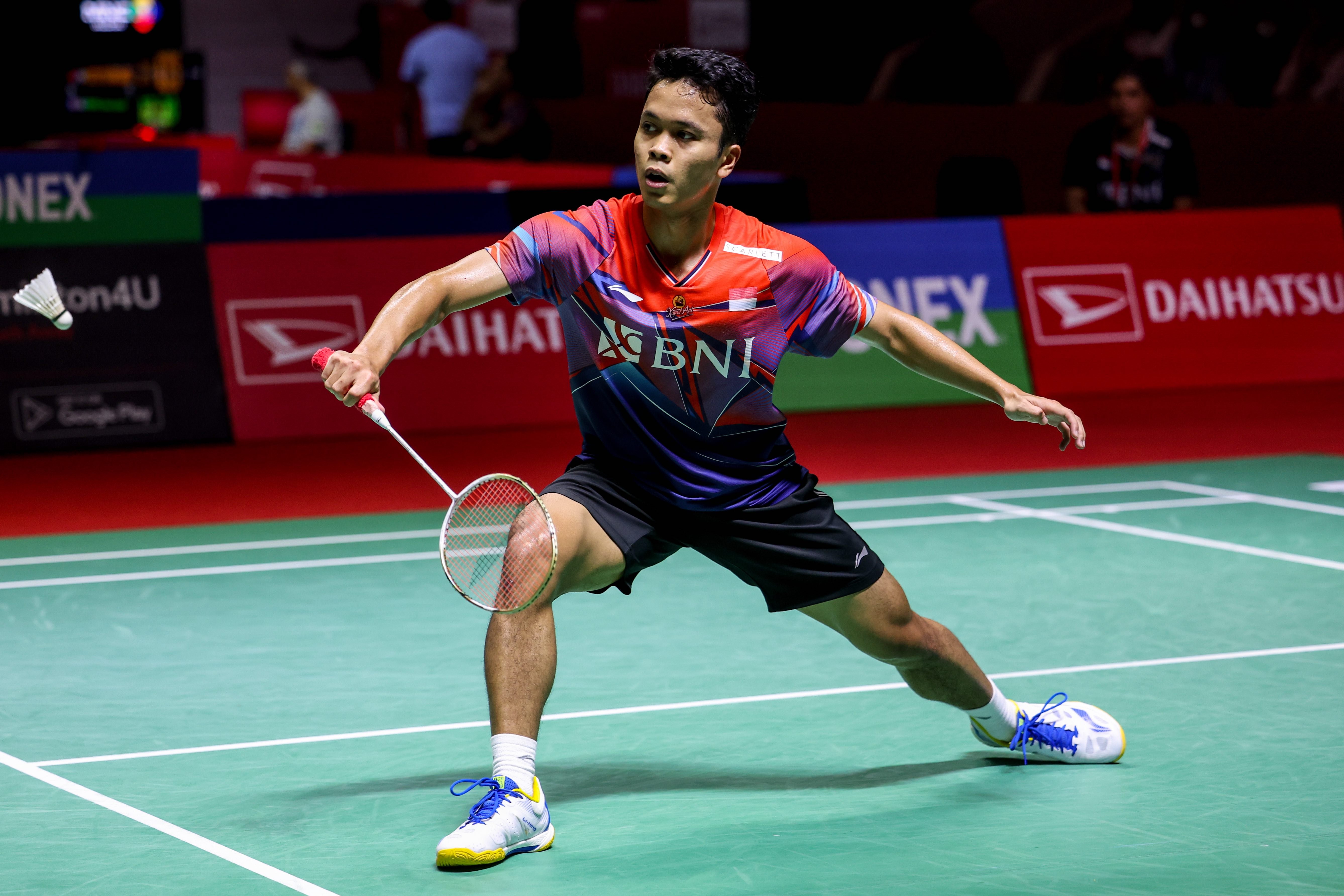 Mens Singles defending champion - Anthony Ginting (INA)