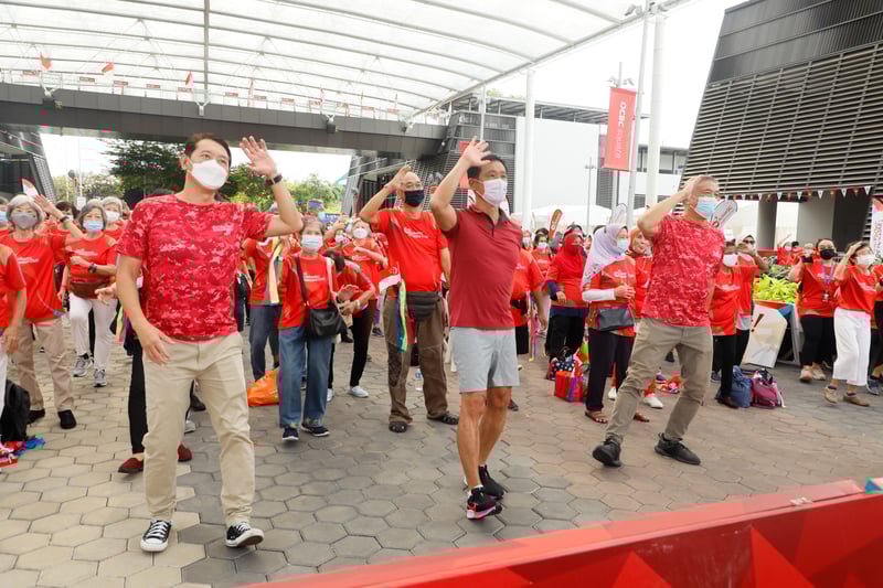 Min Ong participating in GetActive! Workout