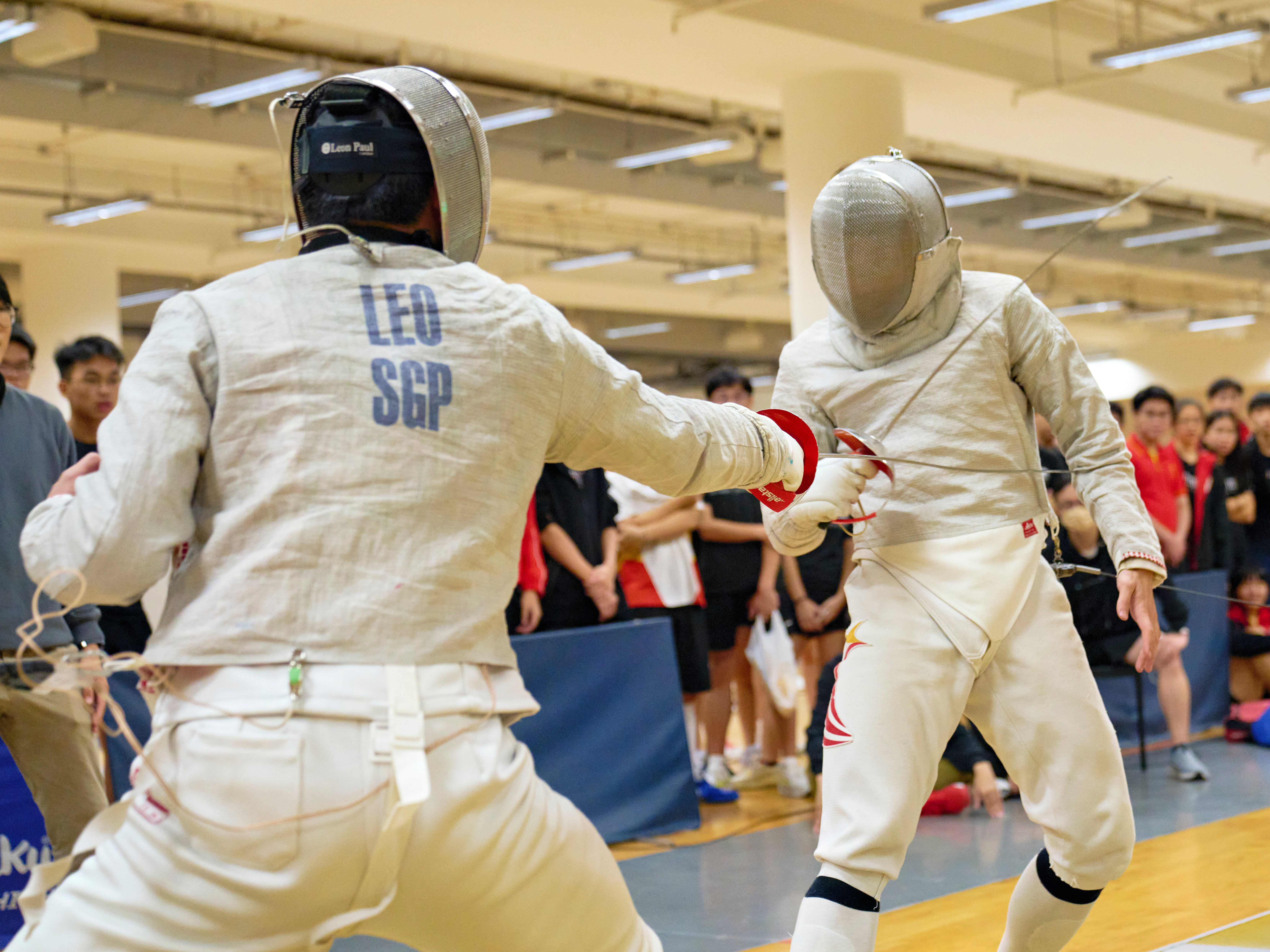 2023_04_20 Fencing Sabre A Div Boys Photo by Eric Koh, Leo Trevor Dong from RI in action DSC09024