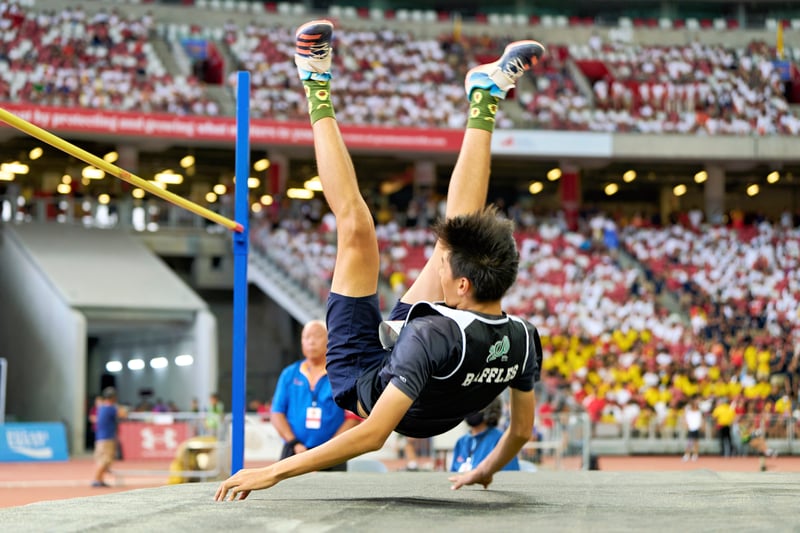 2023-04-28 NSG T&F Championships Photo by Eric Koh, Tan Shou Yi Rei(RI) clears 1.88m DSC07476