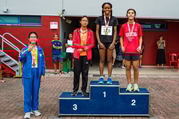 2023-04-14_National School Game T&F 2023 (PM)_Photo by Tom Ng Kok Leong_8509854_C Girls 80m Hurdles Kagoro Anmiela Tatenda Espejo (tag 370) of SOTA 1st place 13.29s