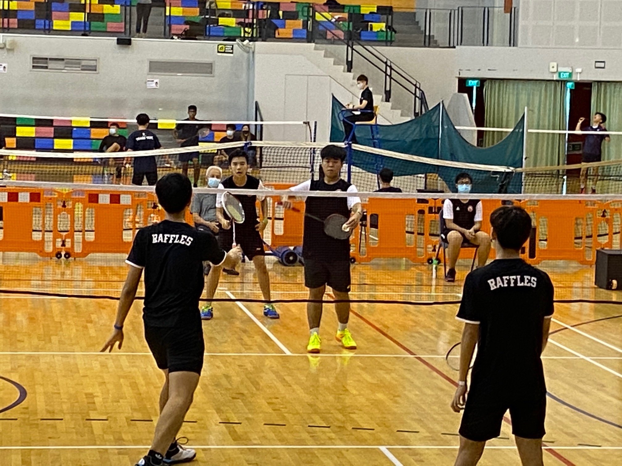NSG A Div boys badminton - RI vs VJC first doubles 2