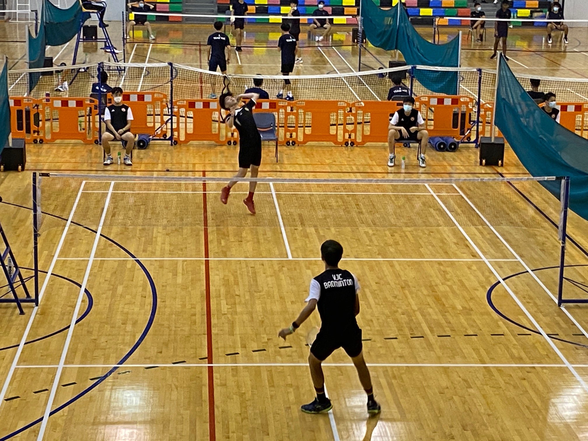 NSG A Div boys badminton - RI vs VJC first singles 2