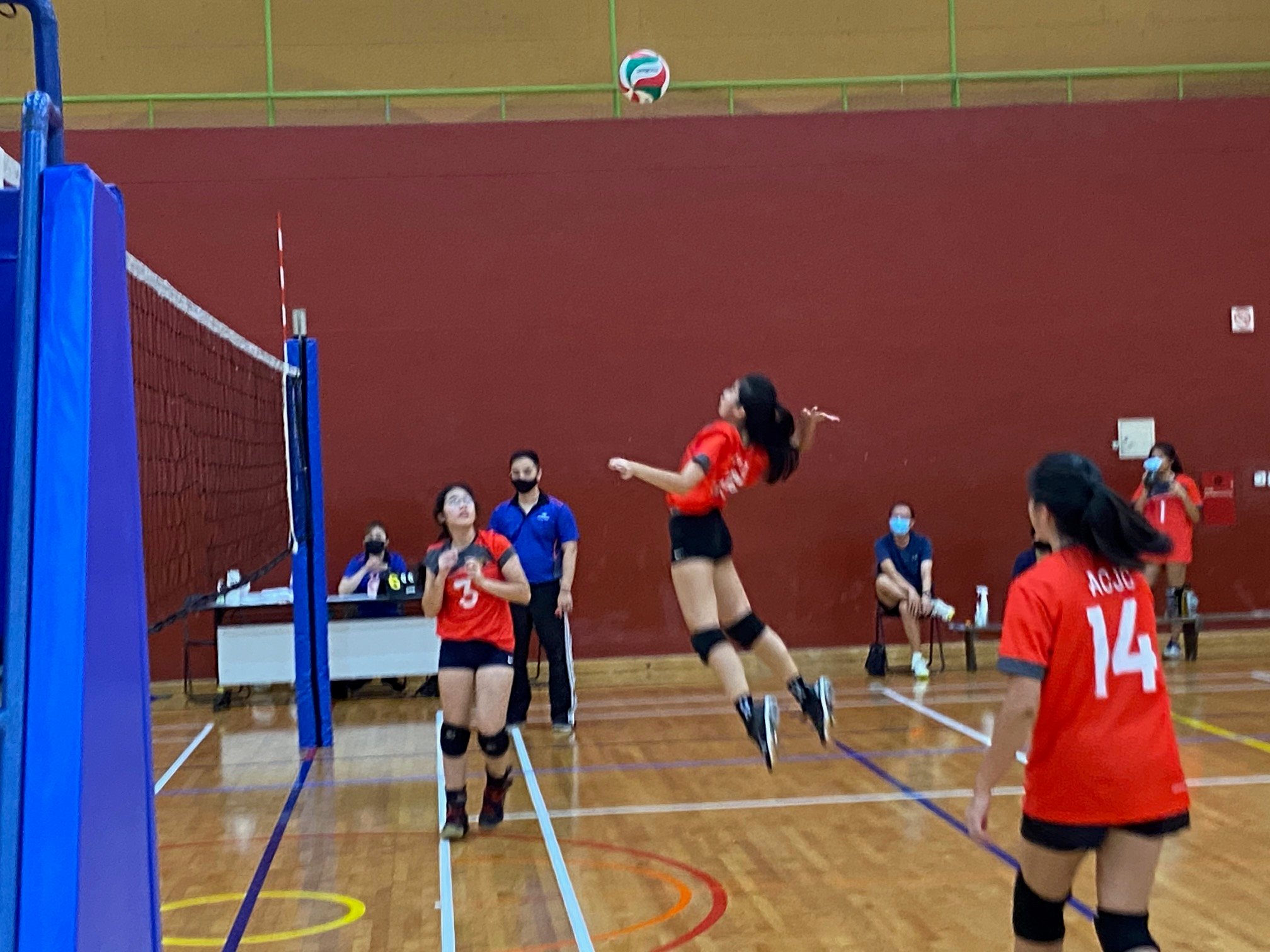 NSG A Div girls’ volleyball prelim rd - ACJC (red) vs TJC (black) 5