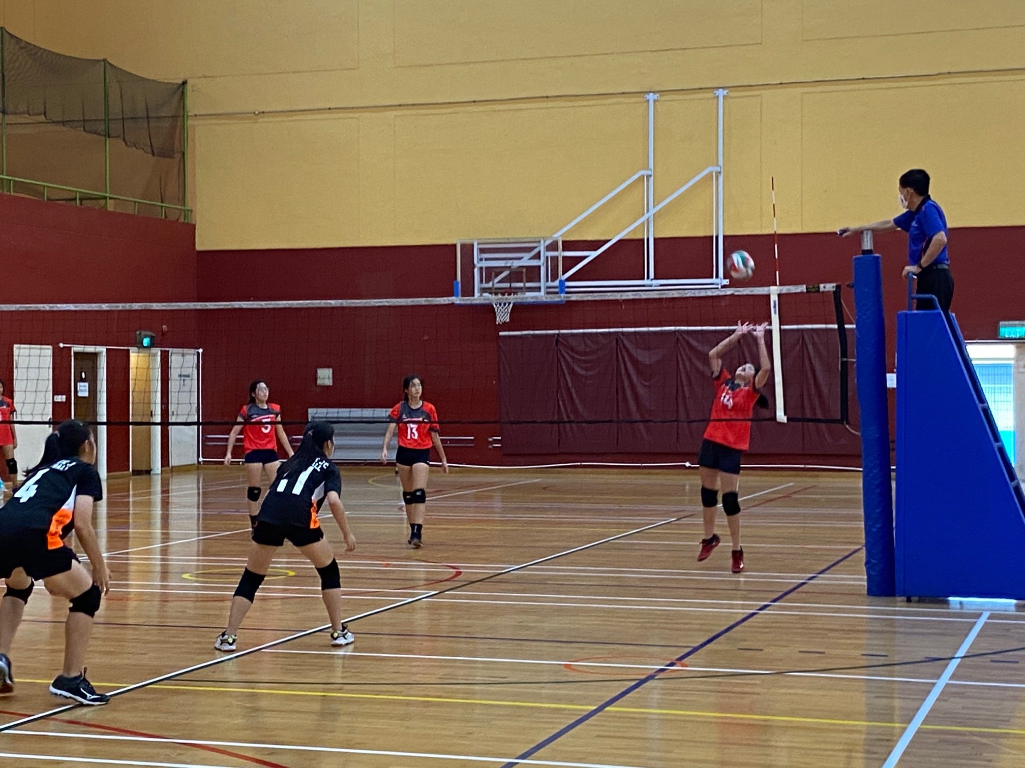 NSG A Div girls’ volleyball prelim rd - ACJC (red) vs TJC (black) 7