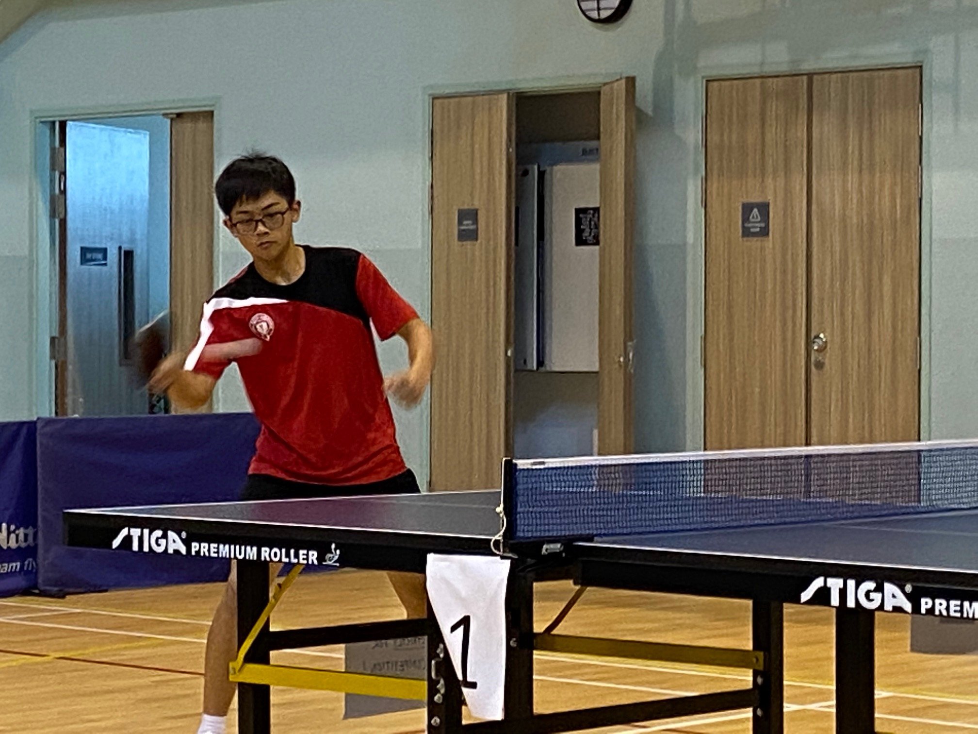 NSG B Div boys table tennis - Victoria School 2nd singles player Ng Kawei