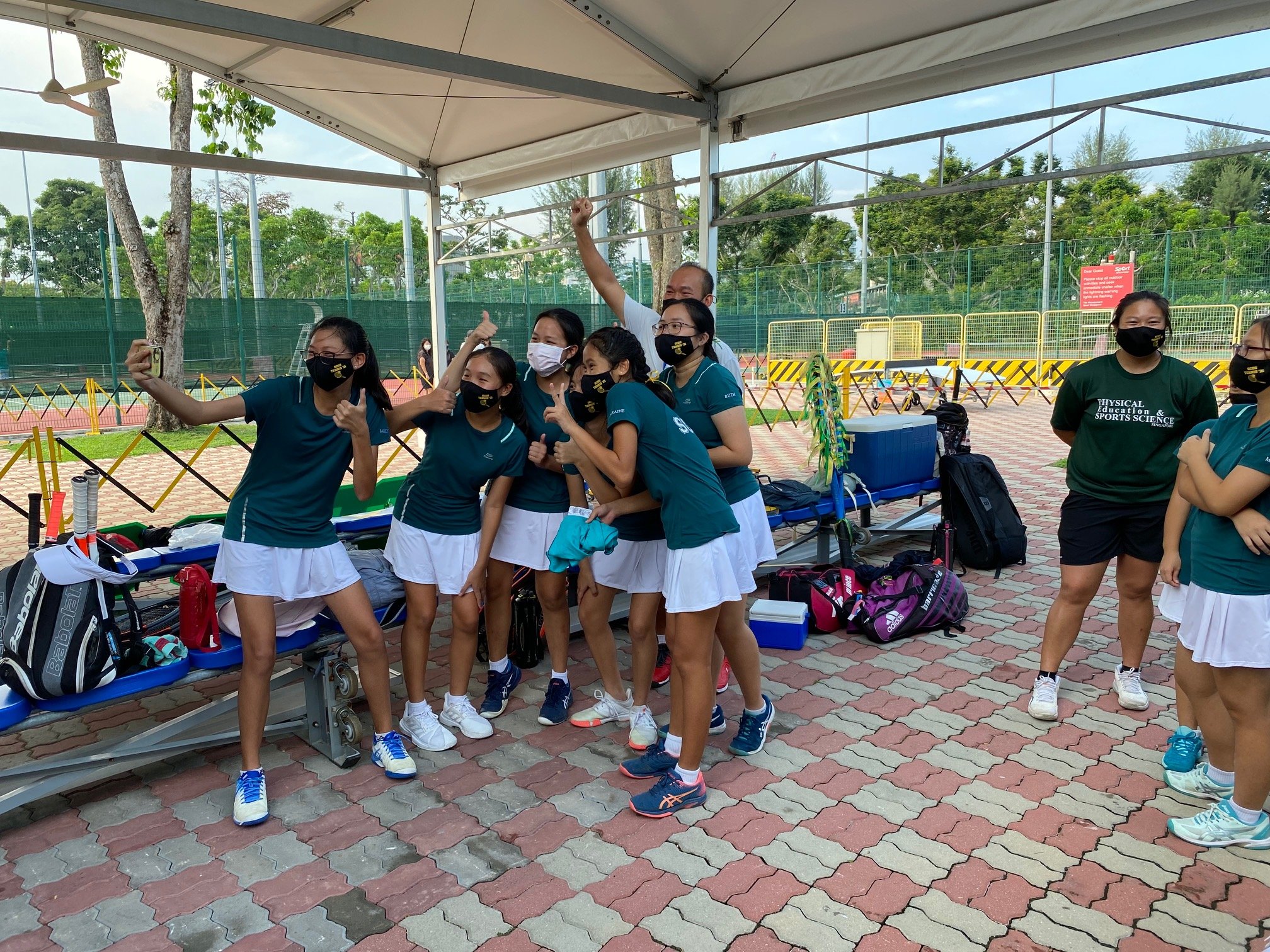 NSG B Div girls tennis final - SCGS celebrations