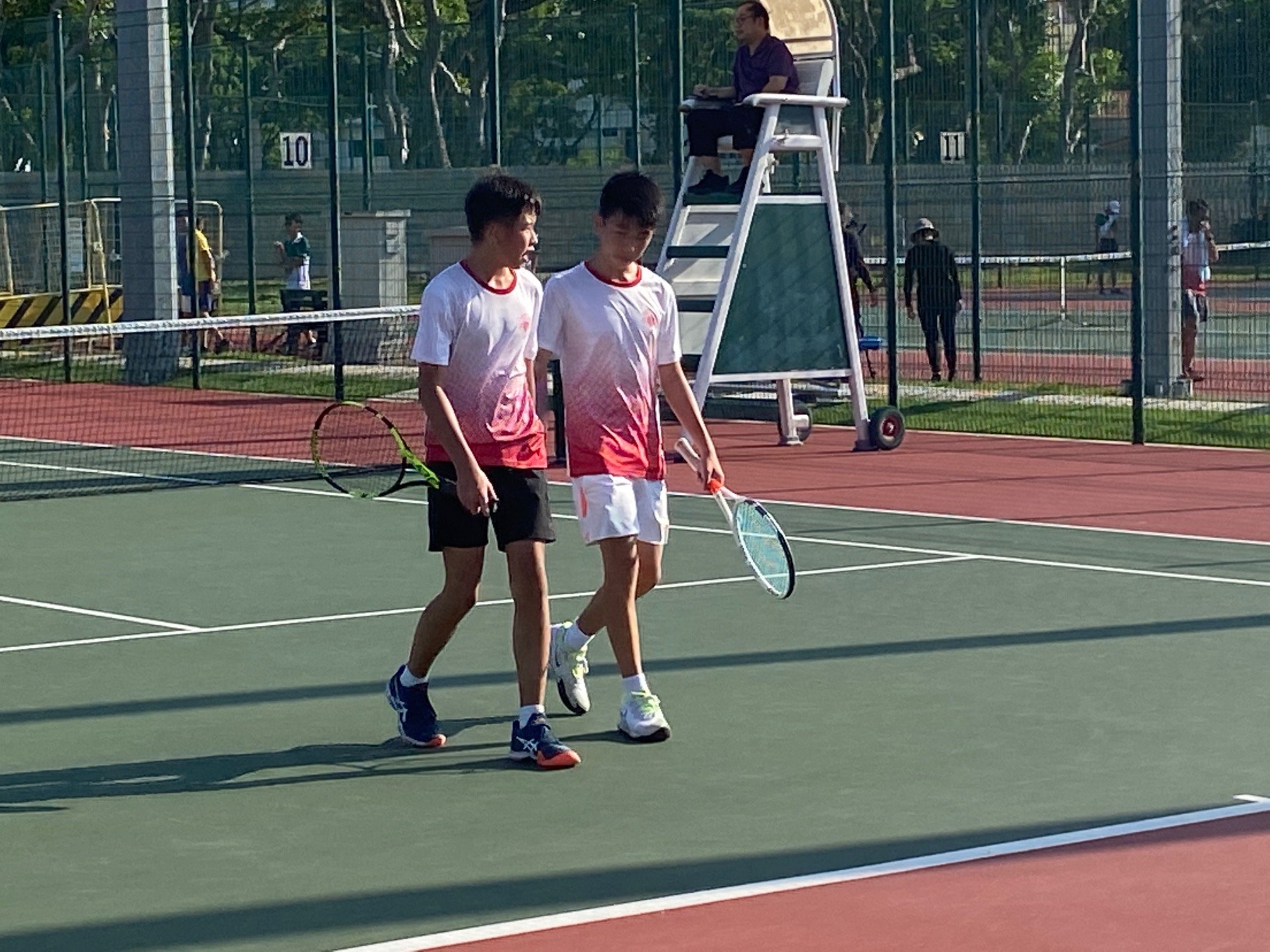 NSG B Division boys’ tennis Victoria vs SJI 1st doubles