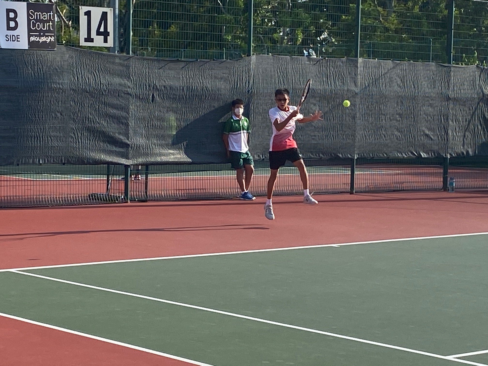 NSG B Division boys’ tennis Victoria vs SJI 1st singles 2