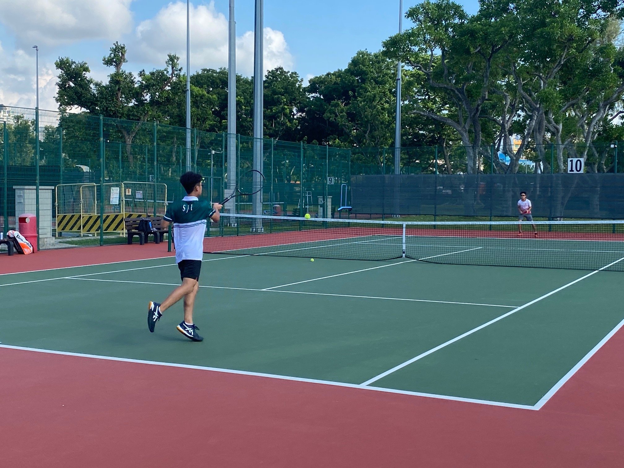 NSG B Division boys’ tennis Victoria vs SJI 3rd singles