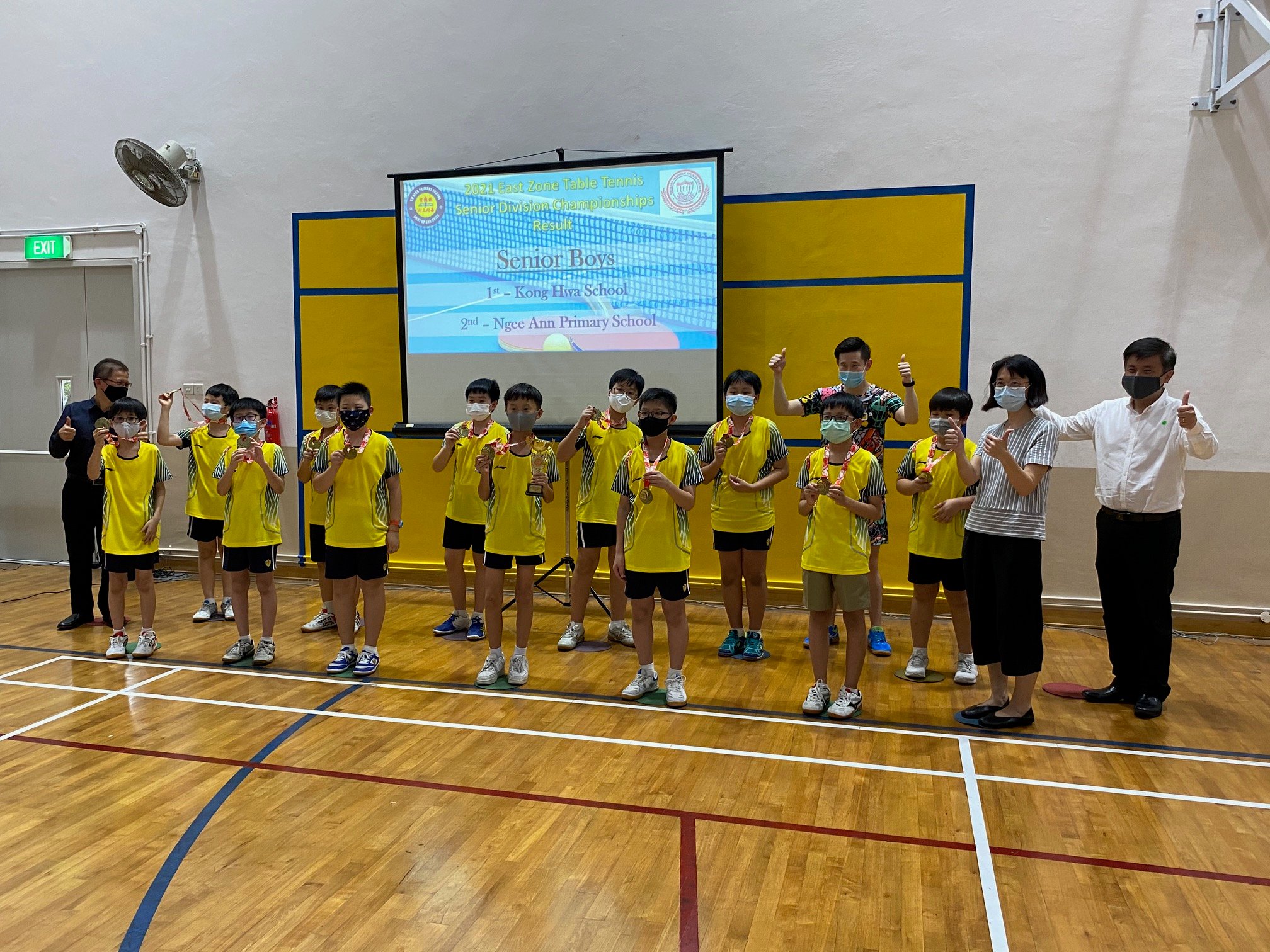 NSG East Zone Snr Div boys table tennis final - champions Kong Hwa School