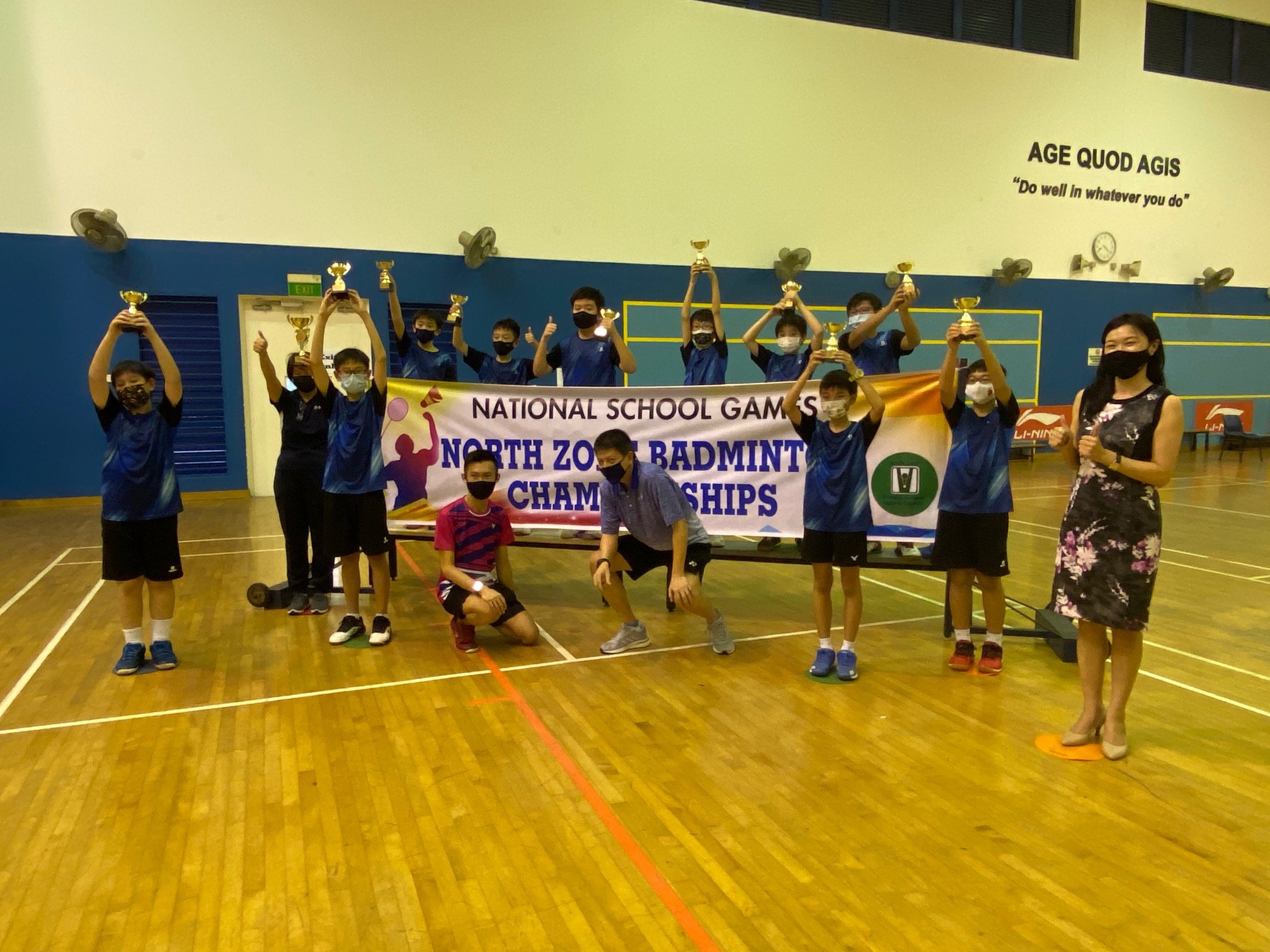 NSG Snr Div North Zone boys’ badminton final - rosyth team photo