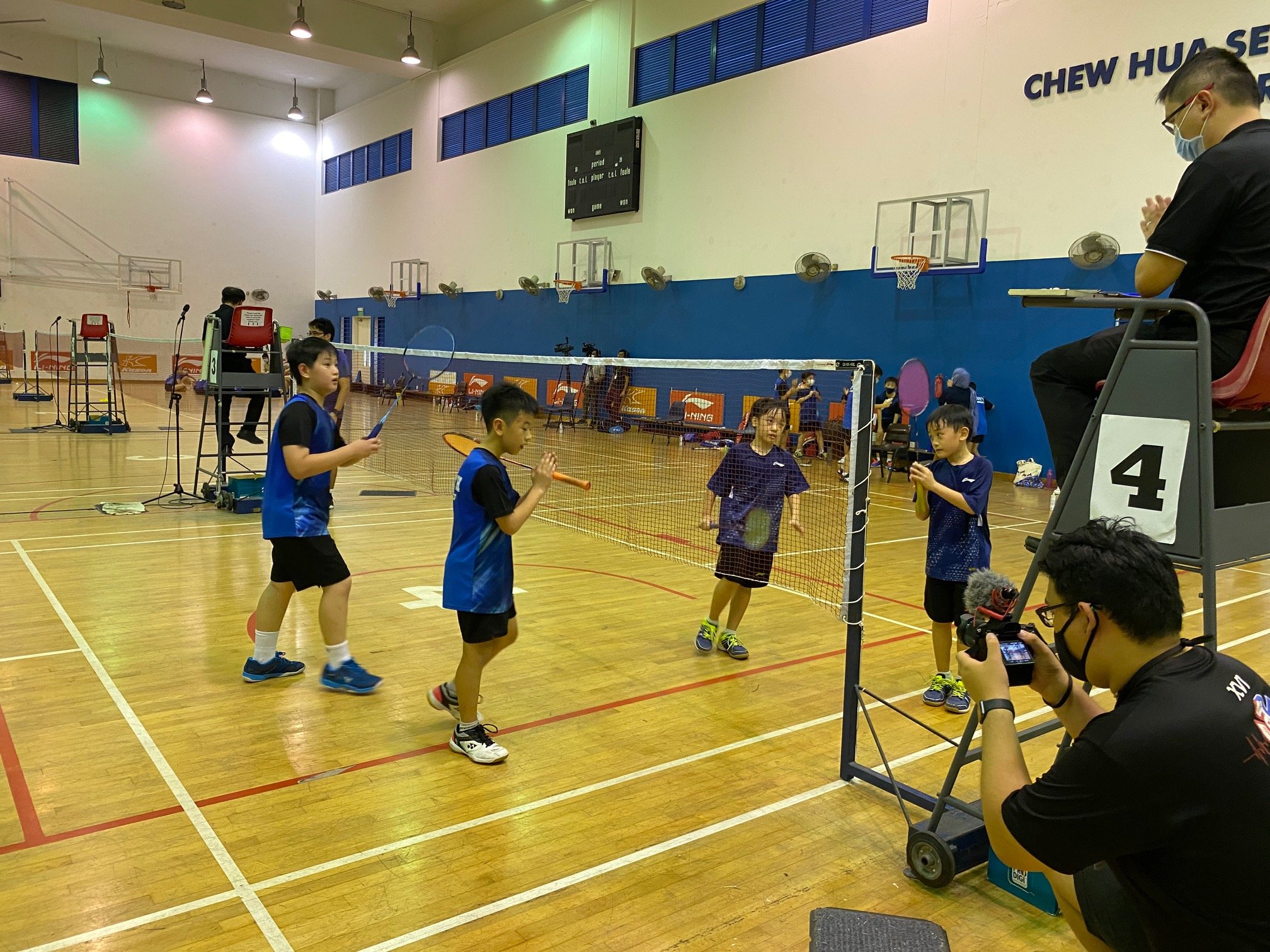 NSG Snr Div North Zone boys’ badminton final - second doubles end of match