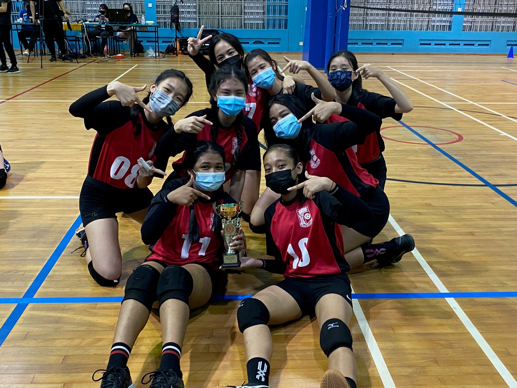NSG South Zone B Div girls volleyball final - Queenstown (red)-1