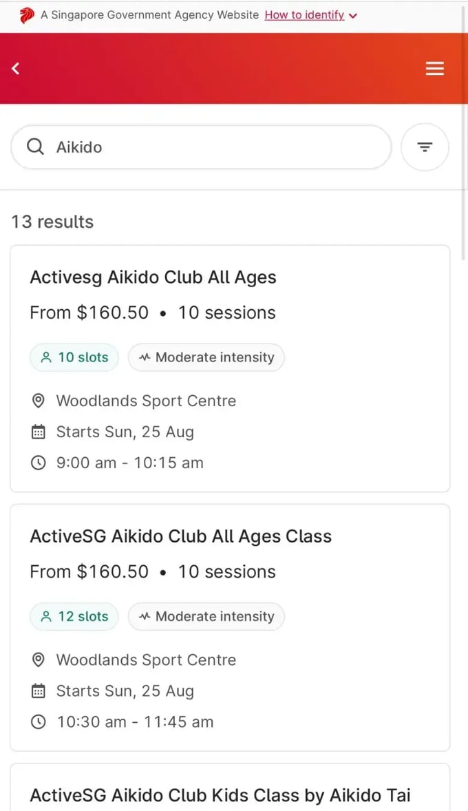 Step 2: Select the desired venue