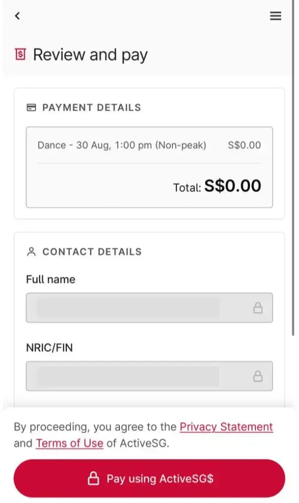 Step 5- Click on Review and Pay button to make payment