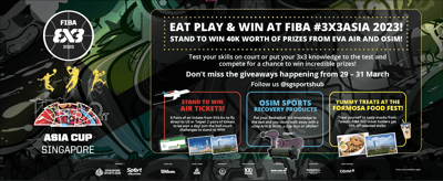 Eat, Play, & Win at FIBA #3x3Asia 2023!