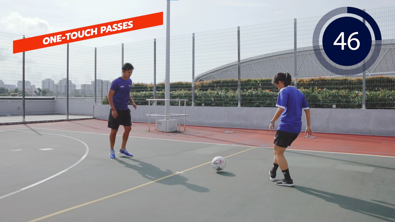 football one-touch passes